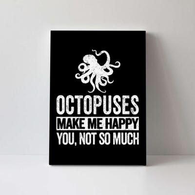 Octopus Lover Funny Octopus Quote Retro Canvas