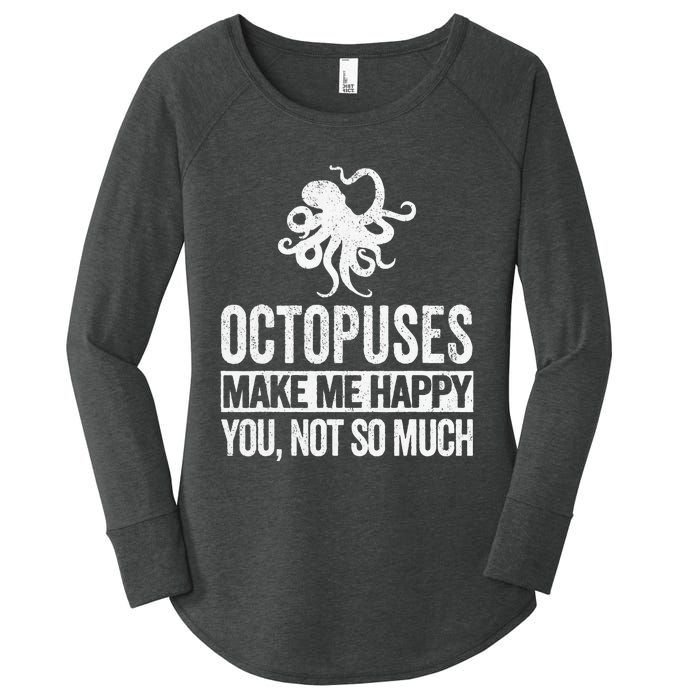 Octopus Lover Funny Octopus Quote Retro Women's Perfect Tri Tunic Long Sleeve Shirt