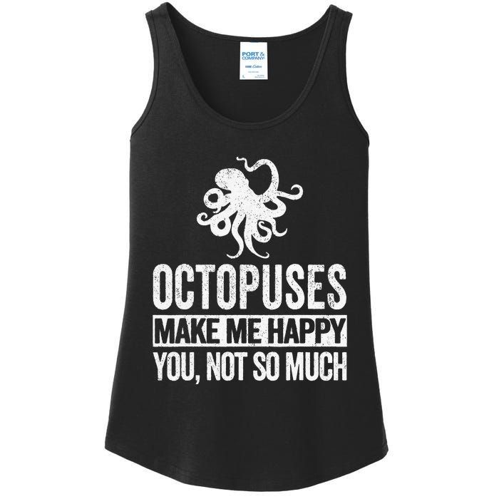 Octopus Lover Funny Octopus Quote Retro Ladies Essential Tank