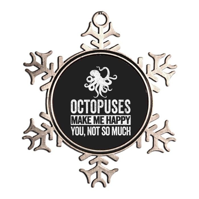 Octopus Lover Funny Octopus Quote Retro Metallic Star Ornament