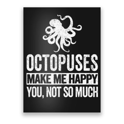 Octopus Lover Funny Octopus Quote Retro Poster