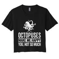 Octopus Lover Funny Octopus Quote Retro Women's Crop Top Tee