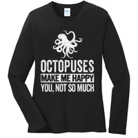 Octopus Lover Funny Octopus Quote Retro Ladies Long Sleeve Shirt