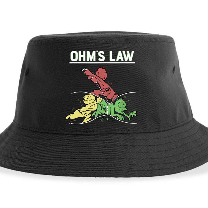 Ohms Law Funny Shirt.Electrical Electronics Engineer Funny T TShirt Sustainable Bucket Hat