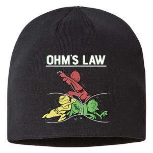 Ohms Law Funny Shirt.Electrical Electronics Engineer Funny T TShirt Sustainable Beanie