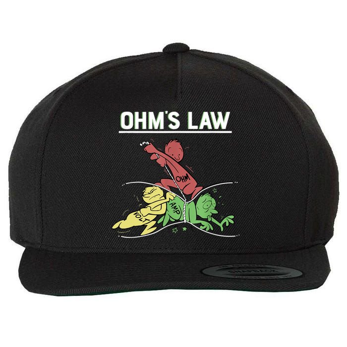 Ohms Law Funny Shirt.Electrical Electronics Engineer Funny T TShirt Wool Snapback Cap