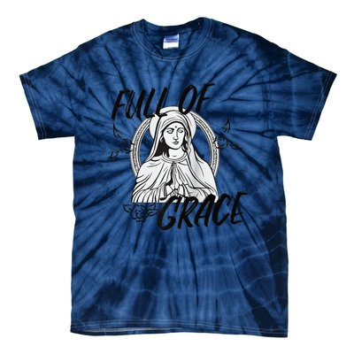 Our Lady Full Of Grace Design Raglan Baseball Tie-Dye T-Shirt