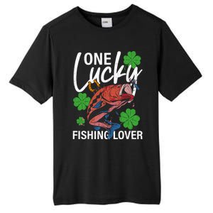 One Lucky Fishing Lover Funny Saint Patricks Day Graphic Gift Tall Fusion ChromaSoft Performance T-Shirt