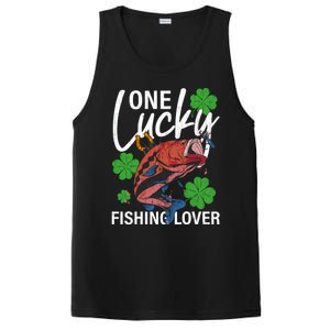 One Lucky Fishing Lover Funny Saint Patricks Day Graphic Gift PosiCharge Competitor Tank