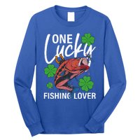 One Lucky Fishing Lover Funny Saint Patricks Day Graphic Gift Long Sleeve Shirt