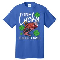 One Lucky Fishing Lover Funny Saint Patricks Day Graphic Gift Tall T-Shirt