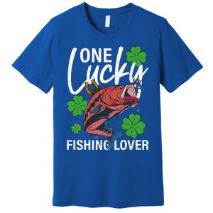 One Lucky Fishing Lover Funny Saint Patricks Day Graphic Gift Premium T-Shirt