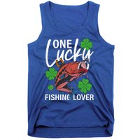 One Lucky Fishing Lover Funny Saint Patricks Day Graphic Gift Tank Top