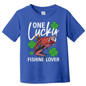 One Lucky Fishing Lover Funny Saint Patricks Day Graphic Gift Toddler T-Shirt