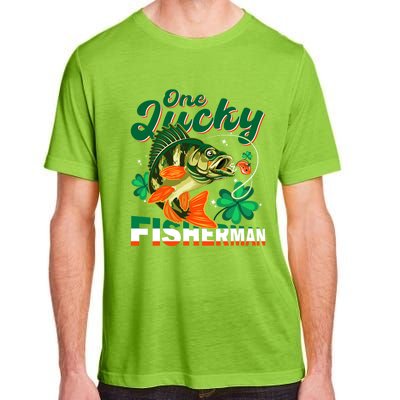 One Lucky Fisher Fisher Anglers St Patrick's Day Gift Adult ChromaSoft Performance T-Shirt