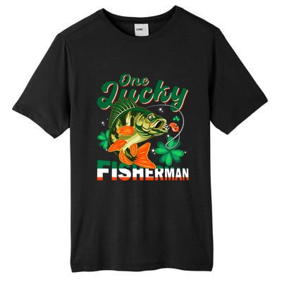 One Lucky Fisher Fisher Anglers St Patrick's Day Gift Tall Fusion ChromaSoft Performance T-Shirt