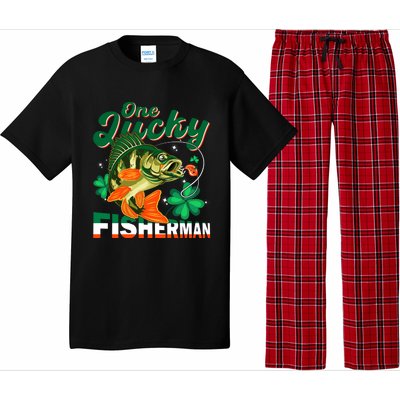 One Lucky Fisher Fisher Anglers St Patrick's Day Gift Pajama Set