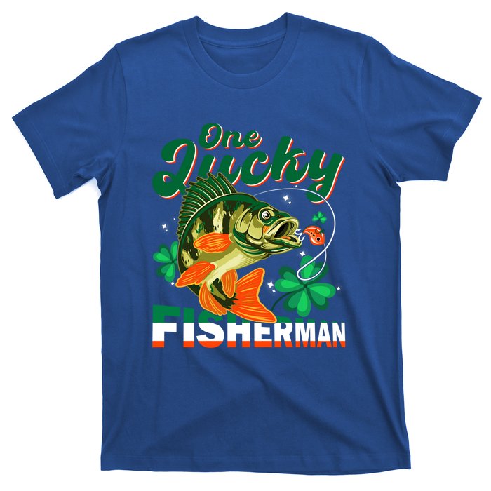 One Lucky Fisher Fisher Anglers St Patrick's Day Gift T-Shirt