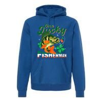 One Lucky Fisher Fisher Anglers St Patrick's Day Gift Premium Hoodie