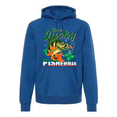 One Lucky Fisher Fisher Anglers St Patrick's Day Gift Premium Hoodie