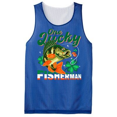 One Lucky Fisher Fisher Anglers St Patrick's Day Gift Mesh Reversible Basketball Jersey Tank