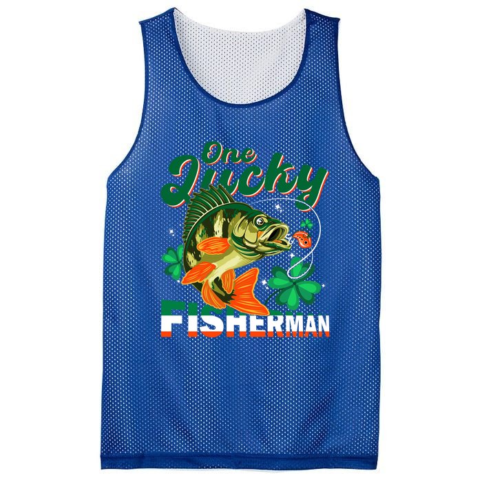 One Lucky Fisher Fisher Anglers St Patrick's Day Gift Mesh Reversible Basketball Jersey Tank