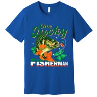 One Lucky Fisher Fisher Anglers St Patrick's Day Gift Premium T-Shirt