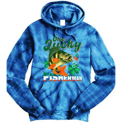 One Lucky Fisher Fisher Anglers St Patrick's Day Gift Tie Dye Hoodie