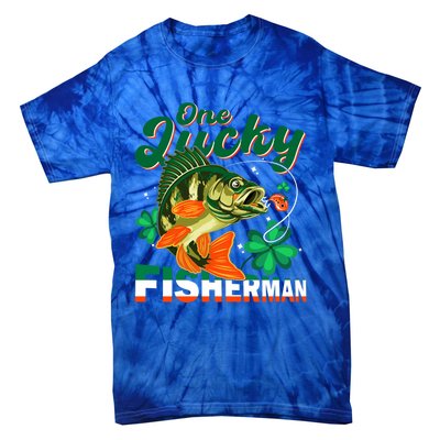 One Lucky Fisher Fisher Anglers St Patrick's Day Gift Tie-Dye T-Shirt