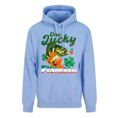 One Lucky Fisher Fisher Anglers St Patrick's Day Gift Unisex Surf Hoodie