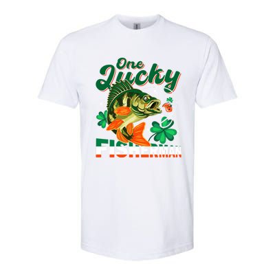 One Lucky Fisher Fisher Anglers St Patrick's Day Gift Softstyle CVC T-Shirt