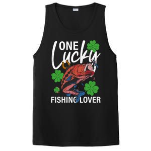 One Lucky Fishing Lover Funny Saint Patricks Day Graphic Gift PosiCharge Competitor Tank