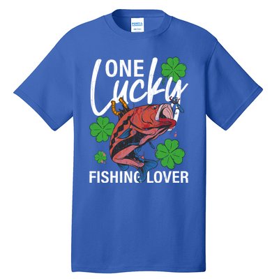 One Lucky Fishing Lover Funny Saint Patricks Day Graphic Gift Tall T-Shirt