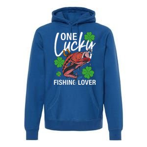 One Lucky Fishing Lover Funny Saint Patricks Day Graphic Gift Premium Hoodie