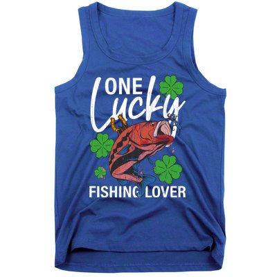 One Lucky Fishing Lover Funny Saint Patricks Day Graphic Gift Tank Top