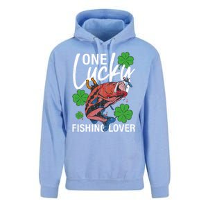 One Lucky Fishing Lover Funny Saint Patricks Day Graphic Gift Unisex Surf Hoodie