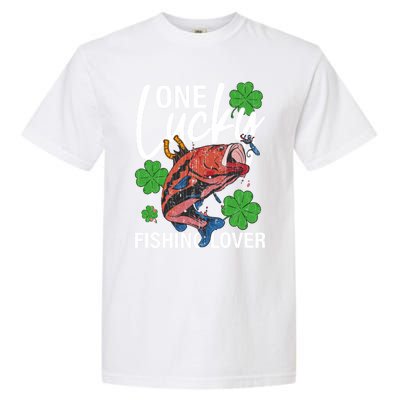 One Lucky Fishing Lover Funny Saint Patricks Day Graphic Gift Garment-Dyed Heavyweight T-Shirt