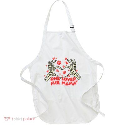 One Loved Fur Mama Funny Family Matching Full-Length Apron With Pockets