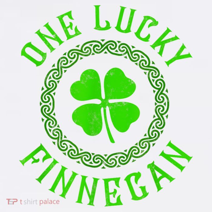 One Lucky Finnegan Irish Family Four Leaf Clover T-Shirt