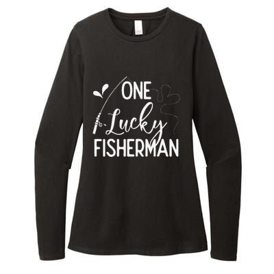 One Lucky Fisherman Couple Fishing Fishers Matching Gift Womens CVC Long Sleeve Shirt