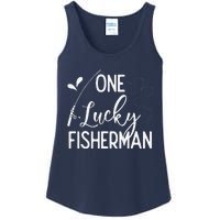 One Lucky Fisherman Couple Fishing Fishers Matching Gift Ladies Essential Tank