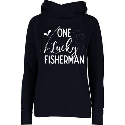 One Lucky Fisherman Couple Fishing Fishers Matching Gift Womens Funnel Neck Pullover Hood