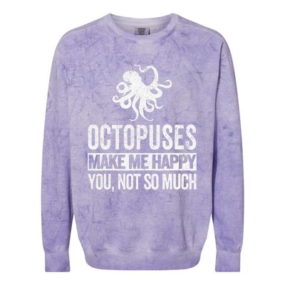 Octopus Lover Funny Octopus Colorblast Crewneck Sweatshirt