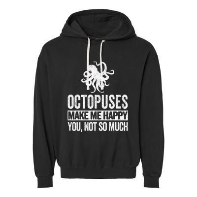 Octopus Lover Funny Octopus Garment-Dyed Fleece Hoodie