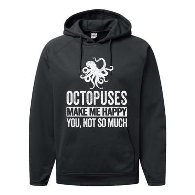 Octopus Lover Funny Octopus Performance Fleece Hoodie