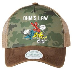 Ohms Law Funny Electricity Explained Electrical Engineer Legacy Tie Dye Trucker Hat