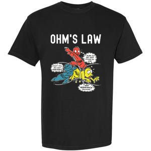 Ohms Law Funny Electricity Explained Electrical Engineer Garment-Dyed Heavyweight T-Shirt