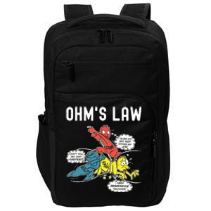 Ohms Law Funny Electricity Explained Electrical Engineer Impact Tech Backpack