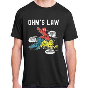 Ohms Law Funny Electricity Explained Electrical Engineer Adult ChromaSoft Performance T-Shirt