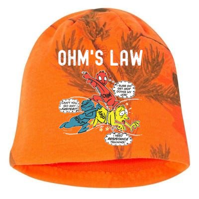 Ohms Law Funny Electricity Explained Electrical Engineer Kati - Camo Knit Beanie